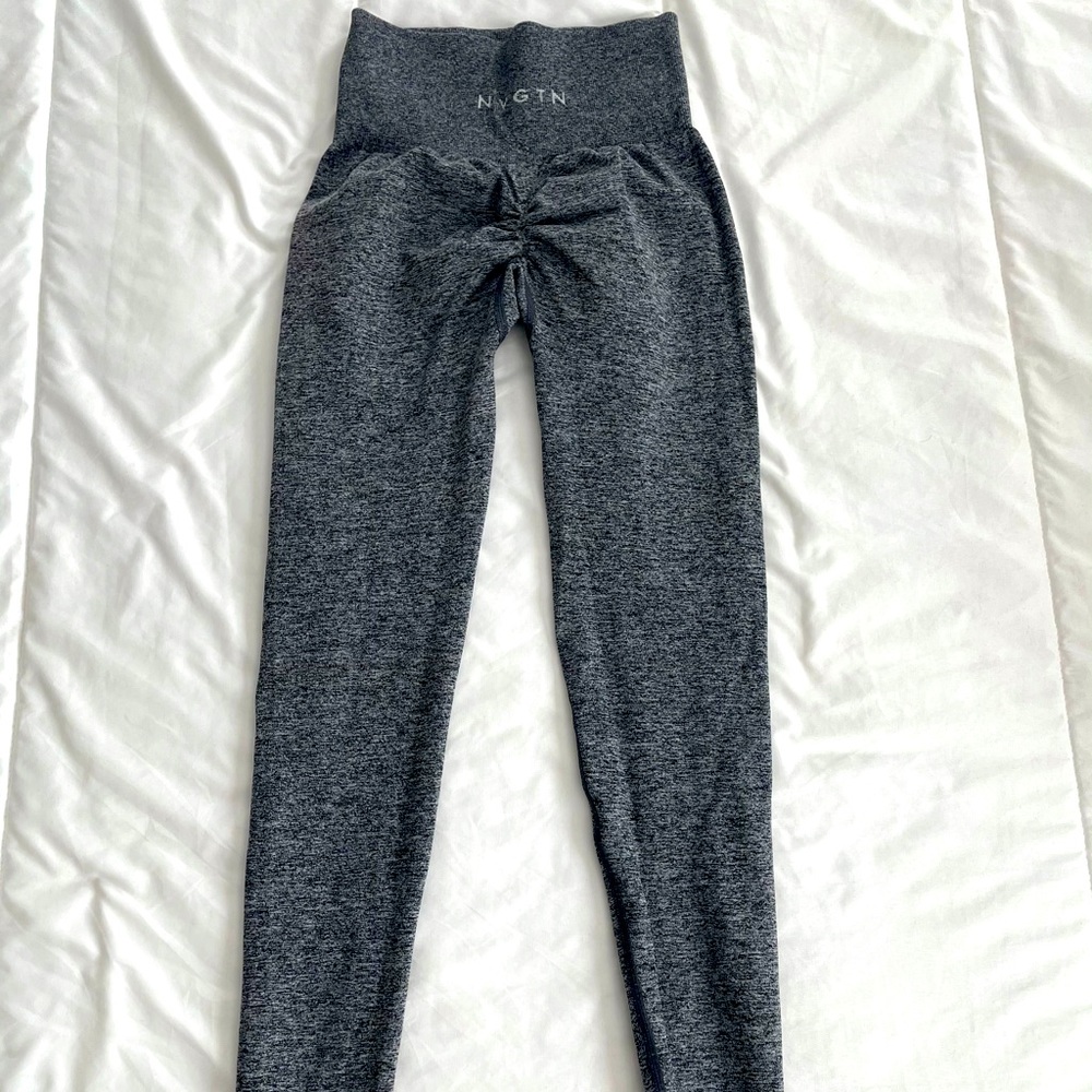 Nvgtn dark grey scrunch booty leggings in XS